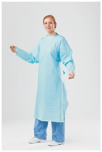 18567 | Gown Pe Blue Dispos Reg 20/pk