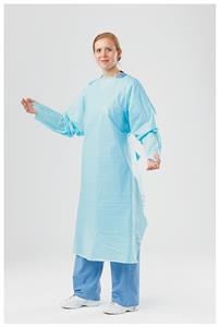 18567 | Gown Pe Blue Dispos Reg 20/pk