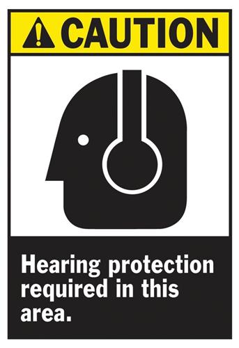 19038054 | Fg 14x10 Caution Hearing Prot