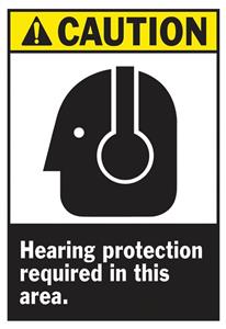 19038054 | Fg 14x10 Caution Hearing Prot