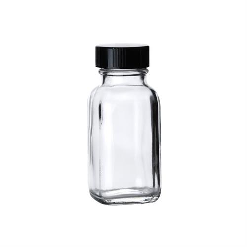 FB02911393 | Fisherbrand Clear French Square Glass Bottles with