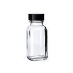 FB02911393 | Fisherbrand Clear French Square Glass Bottles with