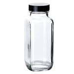FB02911395 | Fisherbrand Clear French Square Glass Bottles with