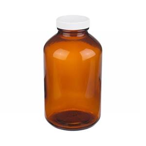 FB02911452A | Fisherbrand Amber Wide Mouth Packer Glass Bottles
