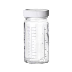 FB02911455A | Fisherbrand Clear Graduated Glass Bottles with Whi