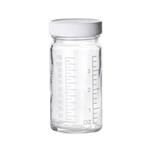FB02911460A | Fisherbrand Clear Graduated Glass Bottles with Whi