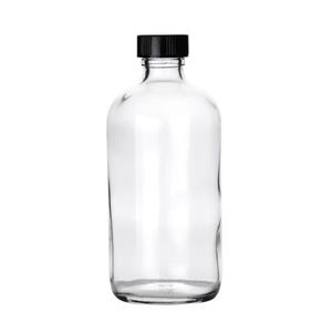 FB02911755 | Fisherbrand Clear Boston Round Glass Bottles with