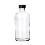 FB02911755 | Fisherbrand Clear Boston Round Glass Bottles with