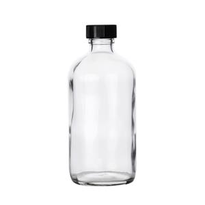 FB02911760 | Fisherbrand Clear Boston Round Glass Bottles with