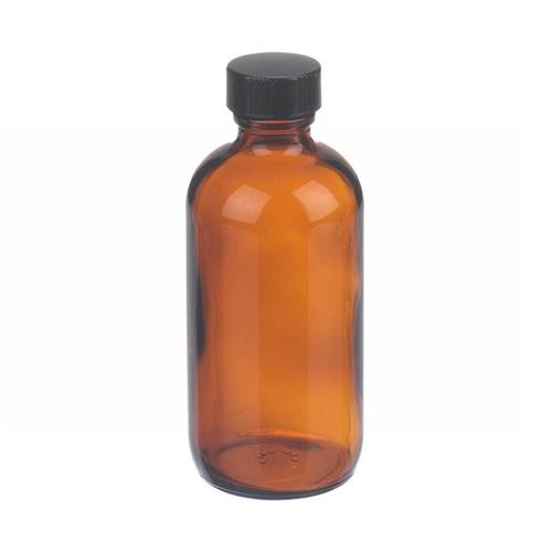 FB02911896 | Fisherbrand Safety Coated Amber Boston Round Glass