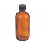 FB02911896 | Fisherbrand Safety Coated Amber Boston Round Glass