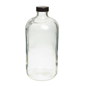 FB02911972 | Fisherbrand Safety Coated Clear Boston Round Glass
