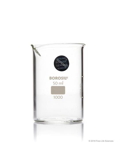 1000D12 | Borosil Beakers Low Form with Spouts 50mL 60 CS