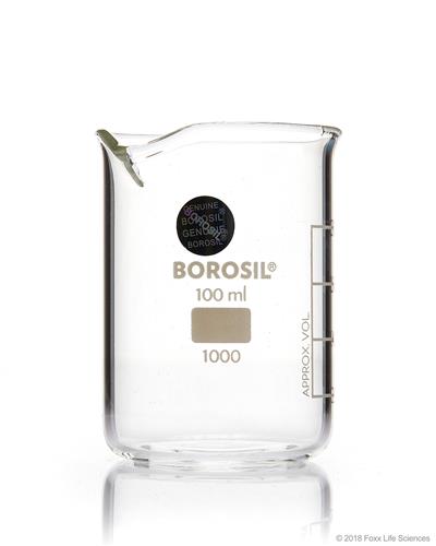 1000D16 | Borosil Beakers Low Form with Spouts 100mL 40 CS