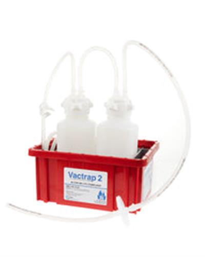 302-1101-FLS | VacTrap,1L + 1L,HDPE,Red Bin,1/4 ID Tubing