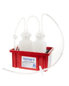 302-1101-FLS | VacTrap,1L + 1L,HDPE,Red Bin,1/4 ID Tubing