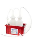302-1101-FLS | VacTrap,1L + 1L,HDPE,Red Bin,1/4 ID Tubing