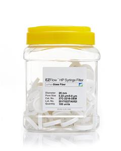 37C-2216-OEM | EZFlow  Syr Filter,0.22µm Glass Fiber,25mm,100/Pk