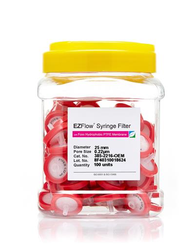 385-2216-OEM | EZFlowSyrFilter-SamPrep,0.22µmHyphoPTFE,25mm,100Pk