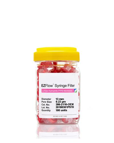 386-2116-OEM | EZFlowSyrFilter-SamPrep,0.22µmHyphilPTFE,13mm100Pk