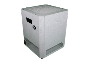 CUBE | The RGS mini is a multi-purpose unit designed to be wall mounted or freestanding. 
It is equipped with a variable speed controller for the blower, multiple UVGI lamps, a
MERV 13 filter and a catalyst panel for a more efficient GAP™ process.