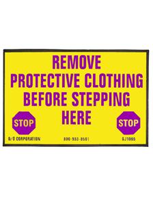 GJ1095 | Remove Protective Clothing Before Stepping Here