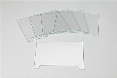 SE202GN-5 | NOTCHED GLASS PLATE,10X8CM (PKG/5)