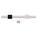 3.17-BLKW-95-L | PVC Pump Tube Long 2tag 95mm 