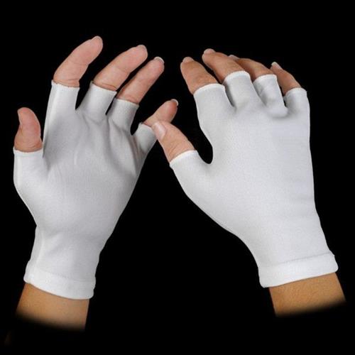 21638 | white cotton lycra 1 3 finger glove one size fits