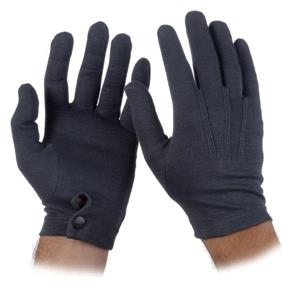 85063 | gray cotton parade style glove w snap wrist