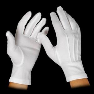 89000 | white nylon glove w fashion points ladies size