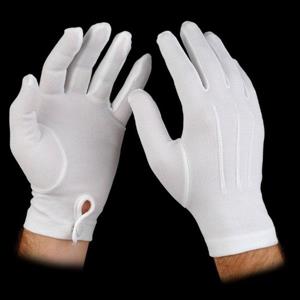 89015 | white nylon glove w snap wrist fashion points mens
