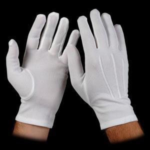 89063 | white nylon glove w fashion points mens size