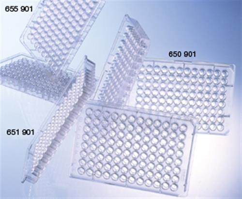 650901 | 96W Non binding Plate PS Round U Bottom Clear