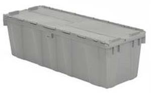 10E132 | AttachedLidTote 23.5inL 15.75inW Gray