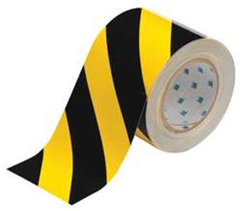 11Z110 | G5688 Floor Tape Black Yellow 4 inx100 ft Roll