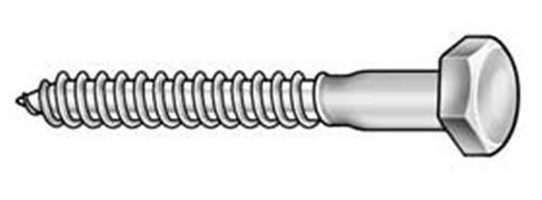 1LB94 | Hex Lag Screw 3 8 Zinc 2.5 L PK50