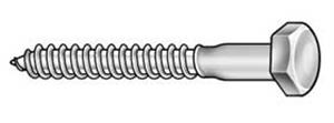 1LB94 | Hex Lag Screw 3 8 Zinc 2.5 L PK50