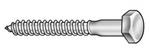 1LB94 | Hex Lag Screw 3 8 Zinc 2.5 L PK50