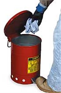 5AT31 | F8461 Oily Waste Can 21 gal Steel Red