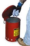 2AX55 | F8383 Oily Waste Can 6 gal Steel Red
