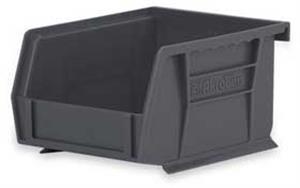 3HRY4 | F8698 Hang and Stack Bin Black Plastic 7 in