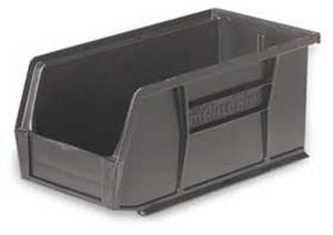 3HRY1 | F8657 Hang and Stack Bin Black Plastic 5 in
