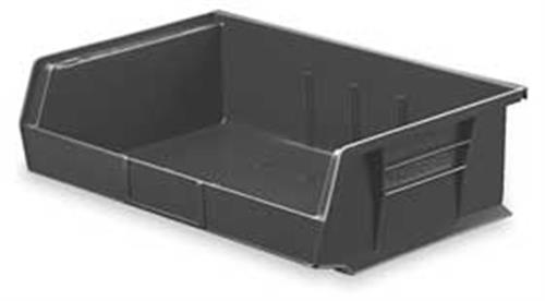 3HRY9 | F8695 Hang and Stack Bin Black Plastic 5 in