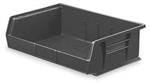3HRY9 | F8695 Hang and Stack Bin Black Plastic 5 in