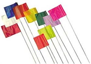 3LTY3 | Marking Flag White Blank PVC PK100
