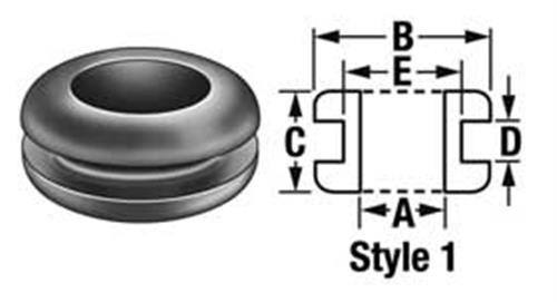 3MPR4 | Grommet SBR 1 9 16 ID 3 4Dia Pk100