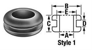 3MPR4 | Grommet SBR 1 9 16 ID 3 4Dia Pk100