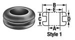 3MPR4 | Grommet SBR 1 9 16 ID 3 4Dia Pk100