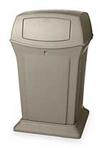 3NB27 | D0236 Trash Can Tan 45 gal Plastic